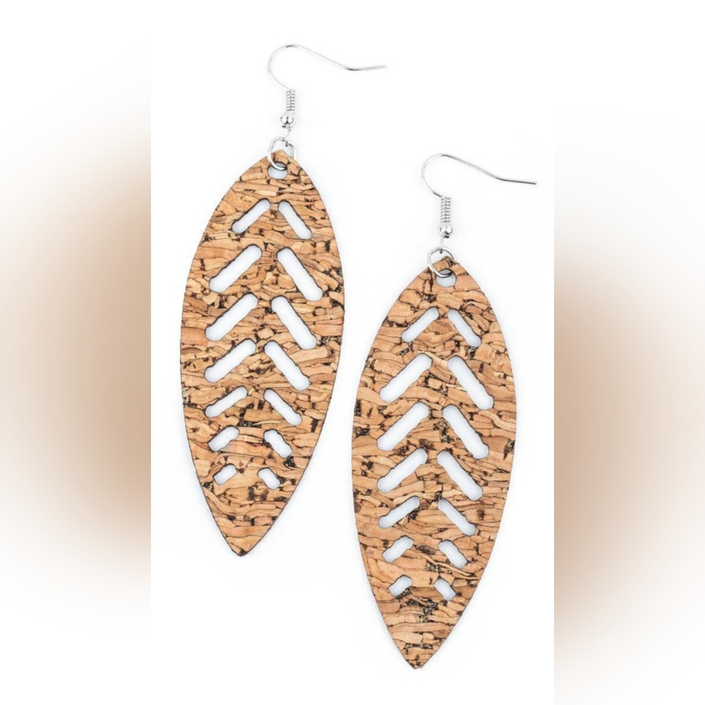 5 For $20! Youre Such A CORK - Brown Earrings - Paparazzi